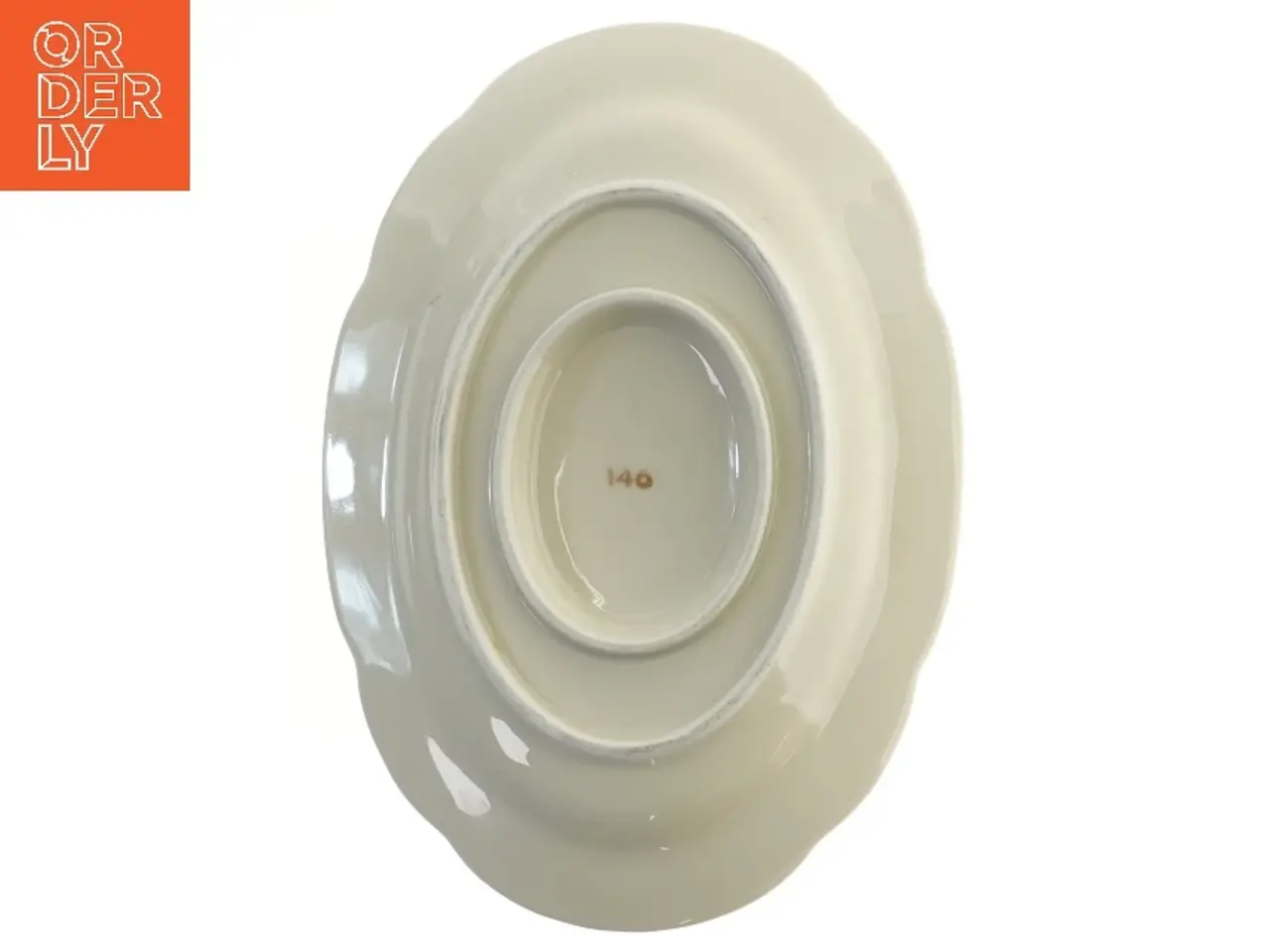 Billede 3 - Porcelænssovseskål med guldkanter (str. 24 cm)