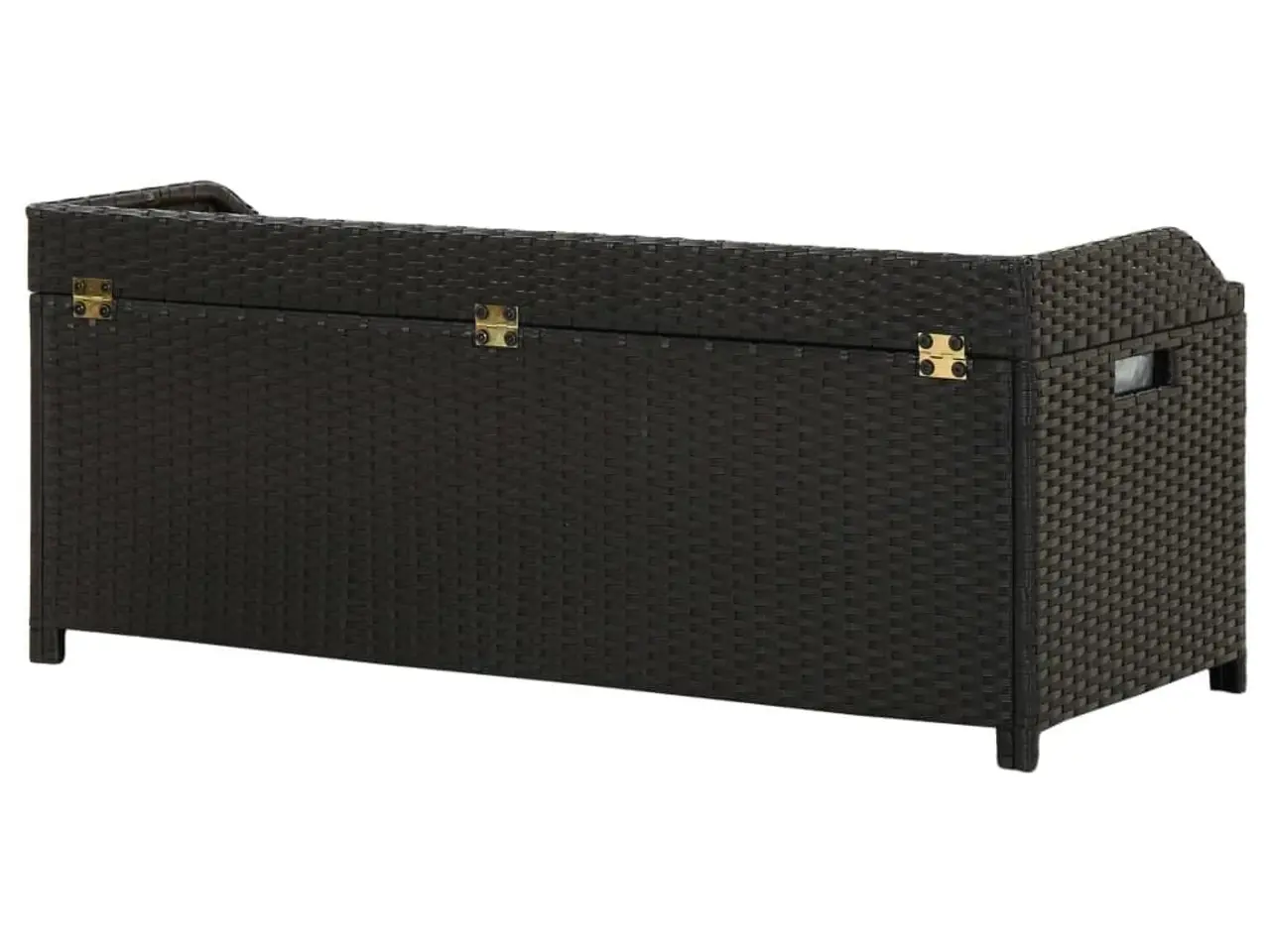 Billede 6 - Havebænk med opbevaring 120 cm i polyrattan - sort