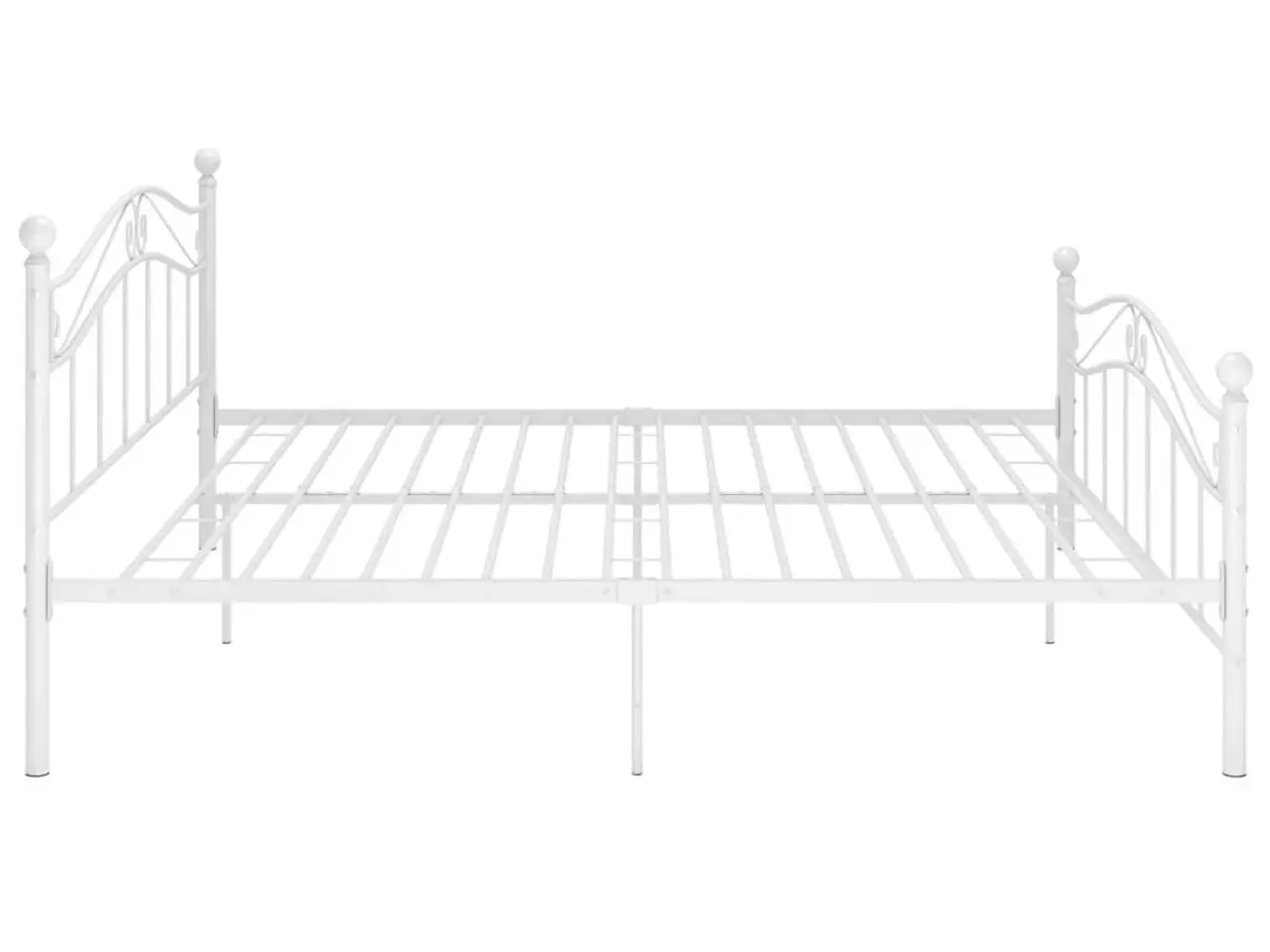 Billede 4 - Sengeramme 140x200 cm i metal - hvid dobbeltseng
