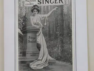 Plakat: Reklame for Singer Symaskiner