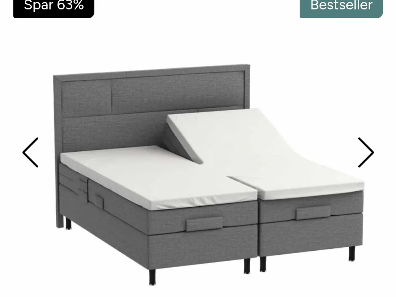 Billede 1 - Lagen til elevations seng 210 x 180