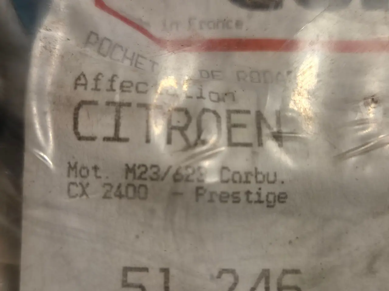 Billede 2 - Pakningssæt til Citroen CX2400, sælges.