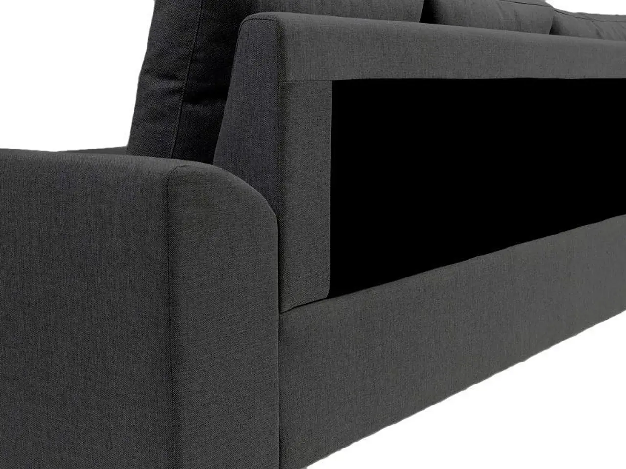 Billede 6 - Canapé Deluxe venstrevendt hjørnesovesofa - open-end, grå med sengeudtræk og opbevaring