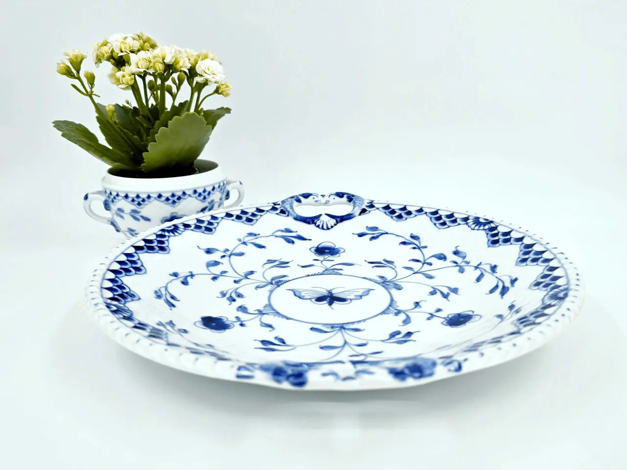 Billede 3 - Dickens Sommerfugl Kagefad Porcelæn 