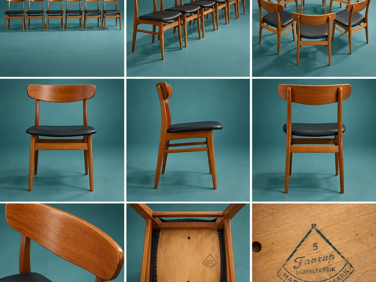 Billede 1 - 6 flotte vintage teakstole fra Findahl Møbler – da