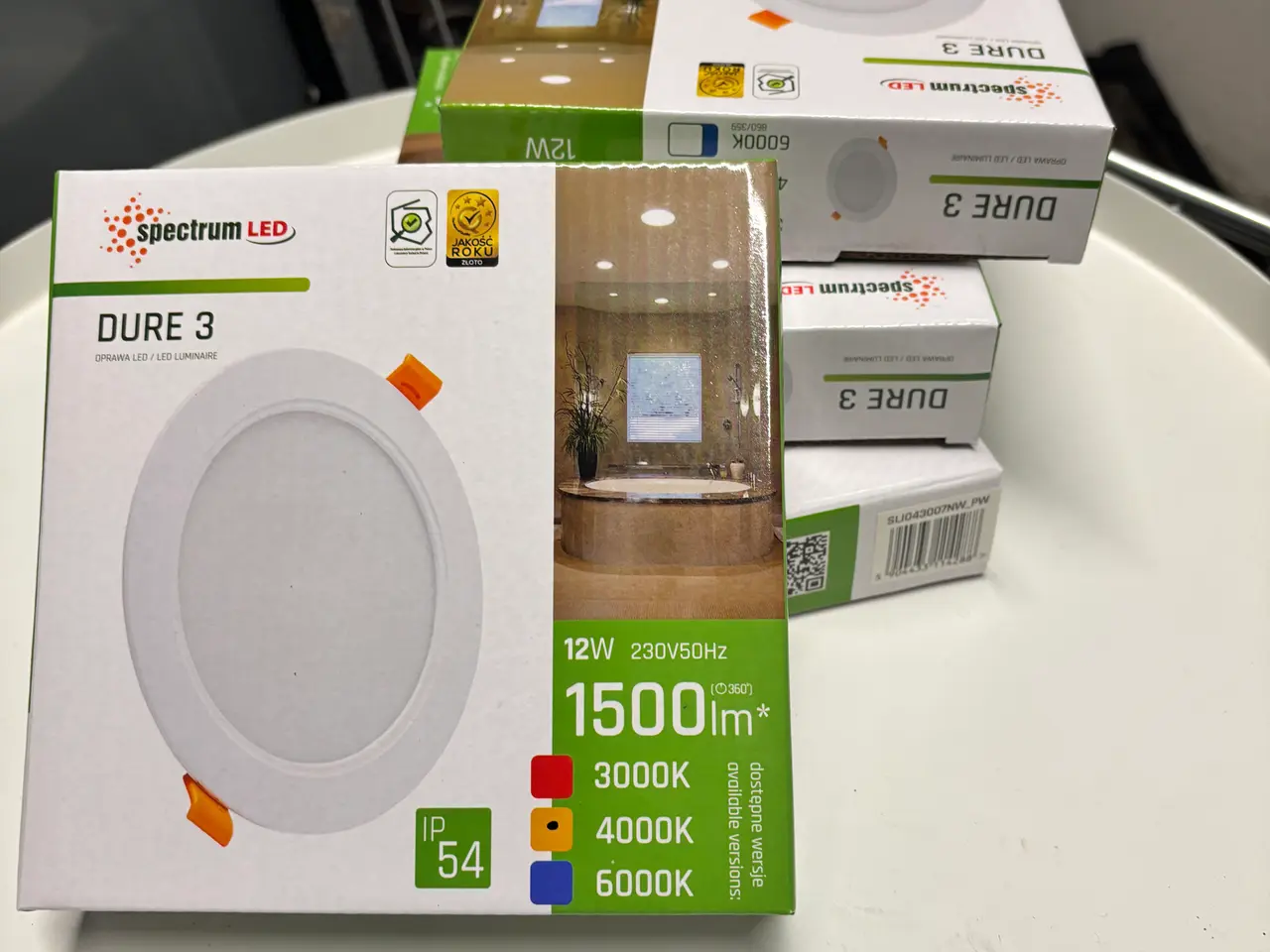 Billede 1 - 4 x LED indbygningsspot "Dure 3" 12W 230V50Hz 1500