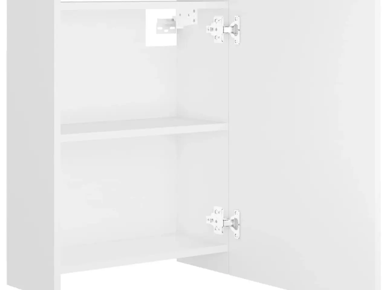 Billede 7 - Badeværelsesskab med spejl 62,5x20,5x64 cm konstrueret træ hvid