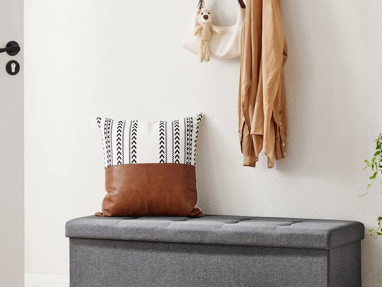Billede 4 - Opbevaringsbænk foldbar - mørkegrå, 110 x 38 x 38 cm