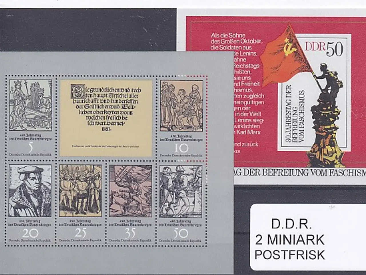 Billede 1 - D.D.R Samling - 2 Stk. Miniark - Postfrisk