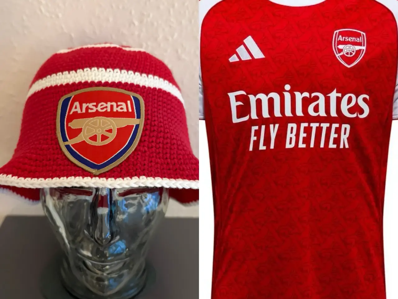 Billede 2 - Hæklet Arsenal bøllehat