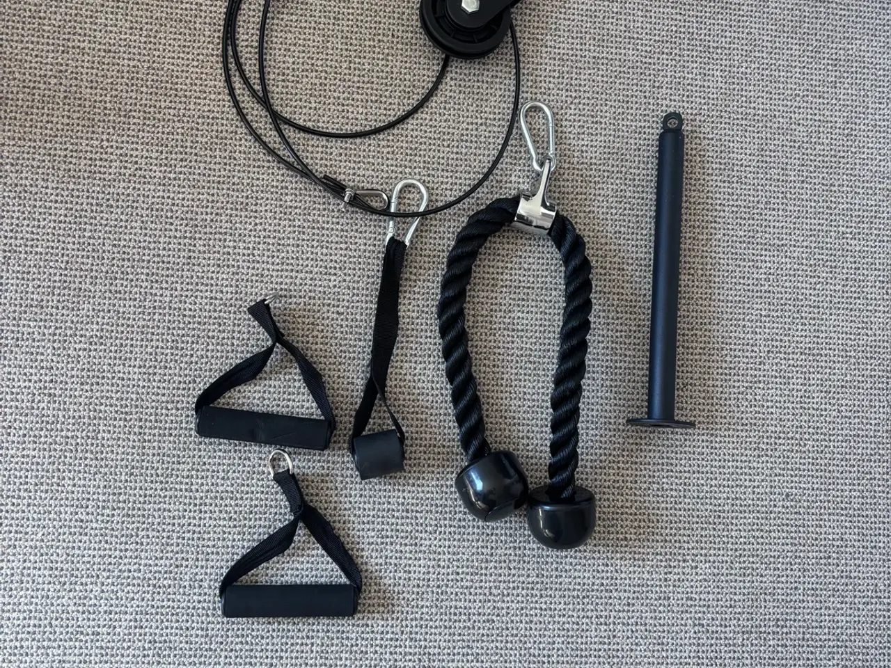 Billede 1 - Trækreb og håndtag til kabeltræk / home gym