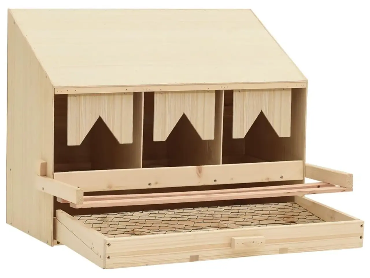 Billede 5 - Redekasse til høns med 3 rum - 72 x 33 x 54 cm