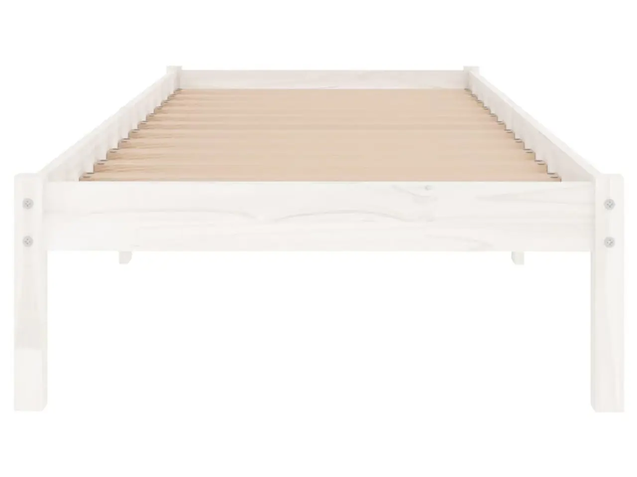 Billede 4 - Sengeramme 90x200 cm massivt fyrretræ hvid