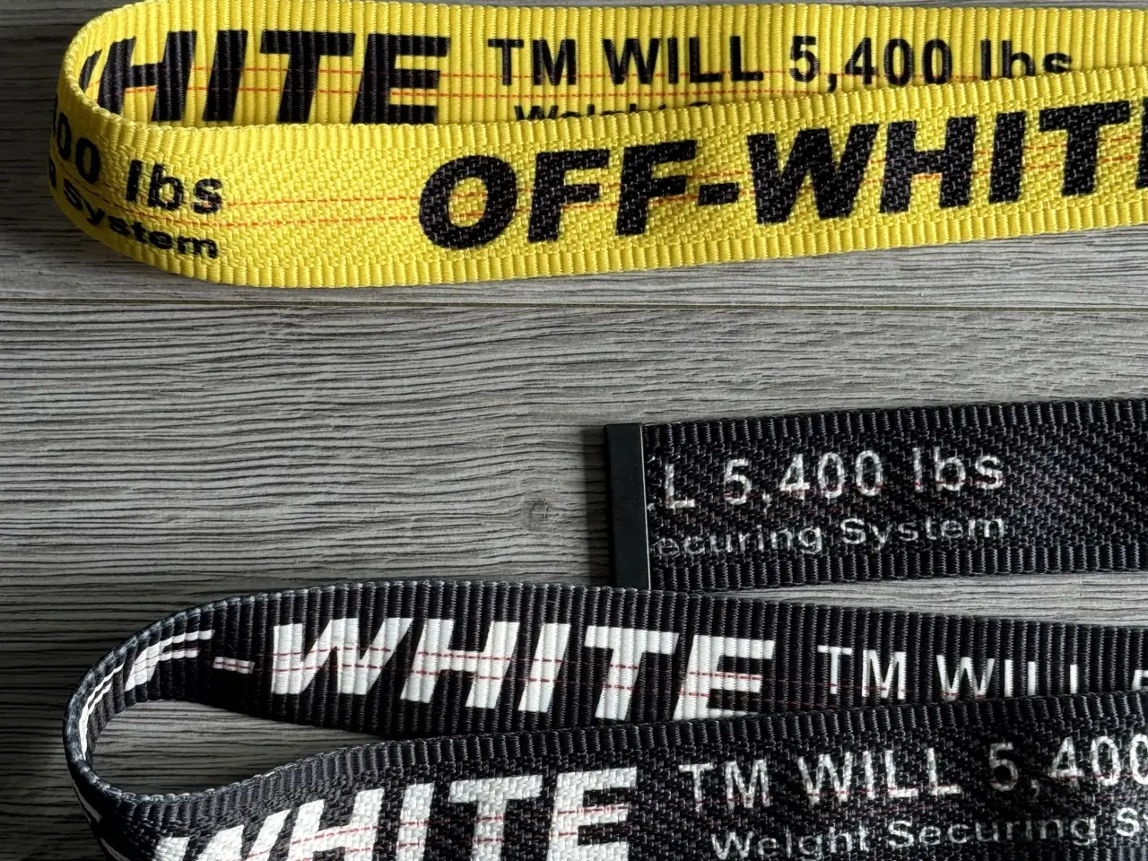 Billede 2 - To nye Off-White bælter, sort el. gult