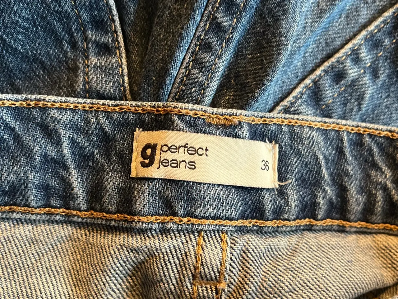 Billede 7 - Blå denim jeans str. 36 fra gina tricot