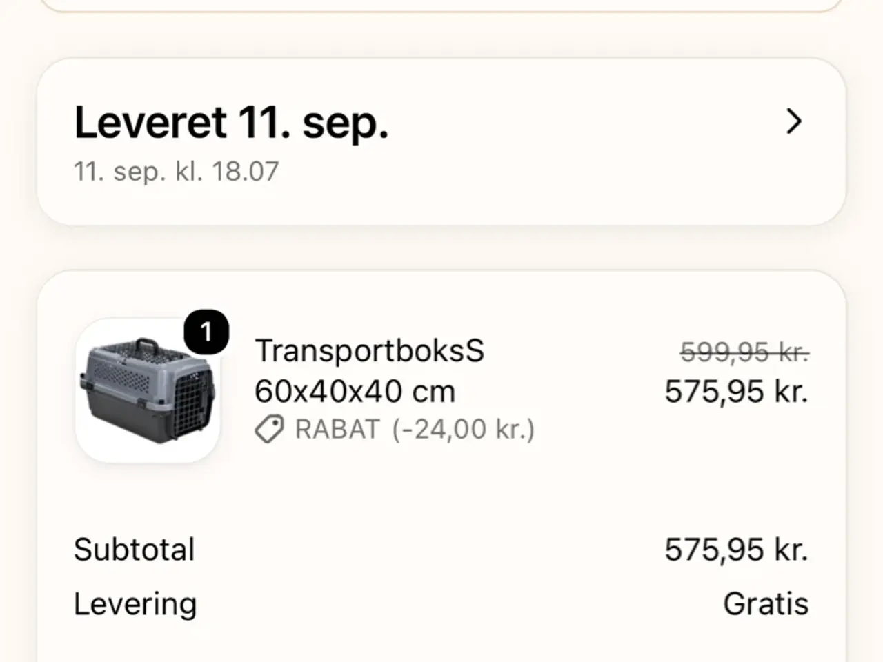Billede 1 - Transportkasse - helt ny