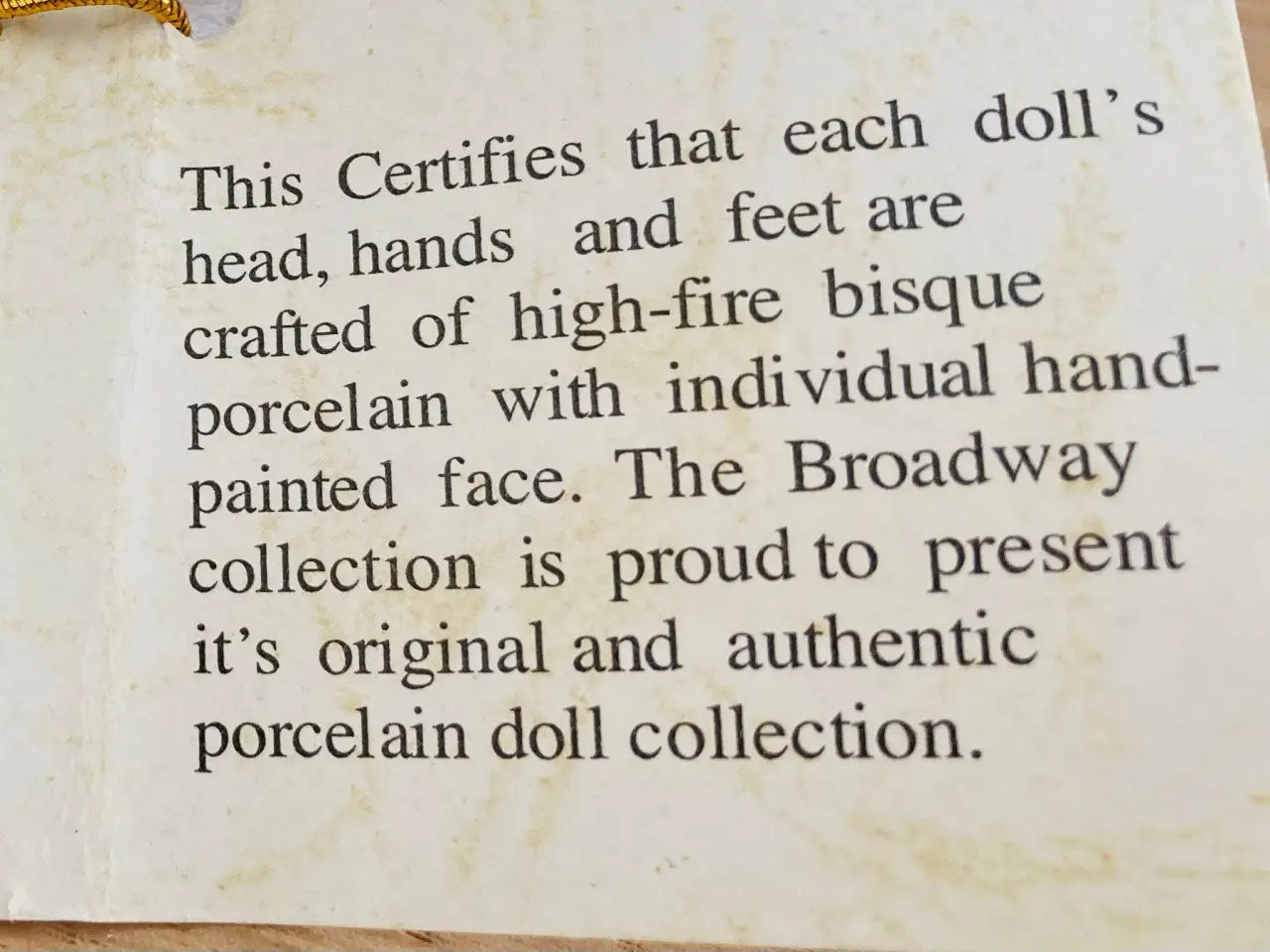 Billede 4 - Indianer dukke - The Broadway Collection 
