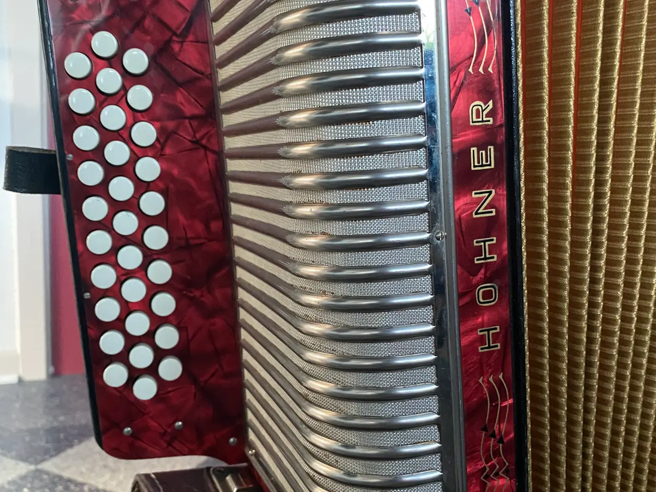 Billede 3 - Flot diatonisk harmonika, Hohner Corona II,C-F-G