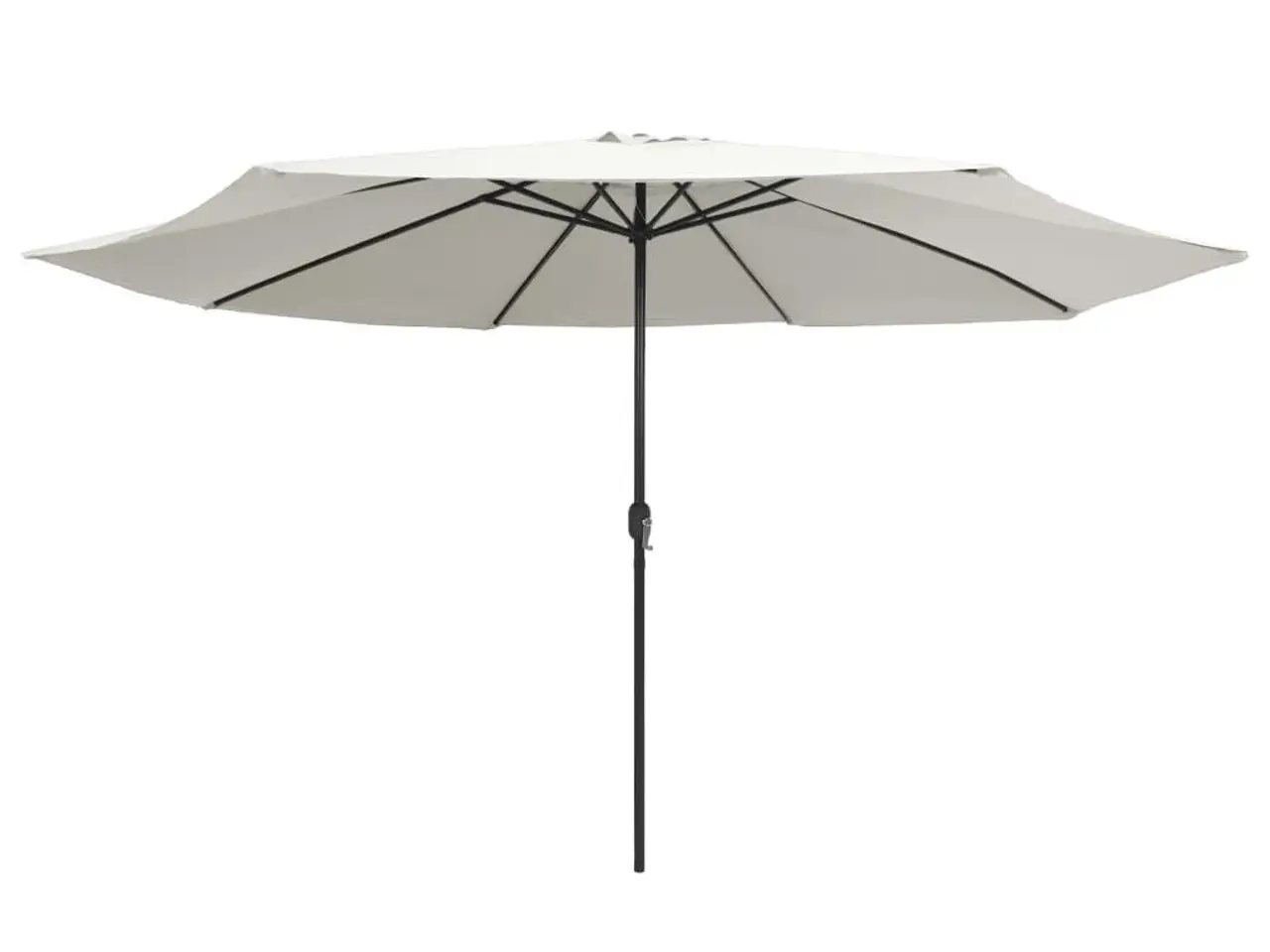 Billede 3 - Parasol 390 cm med metalstang - sandfarvet