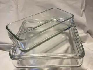 Holmegård kubus opbevaringsglas