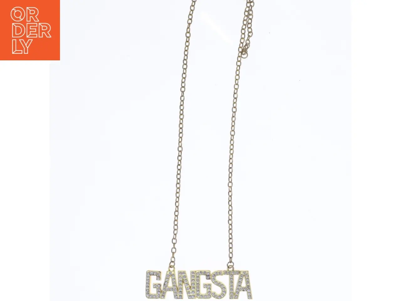 Billede 1 - Halskæde med GANGSTA vedhæng (str. 52 cm)