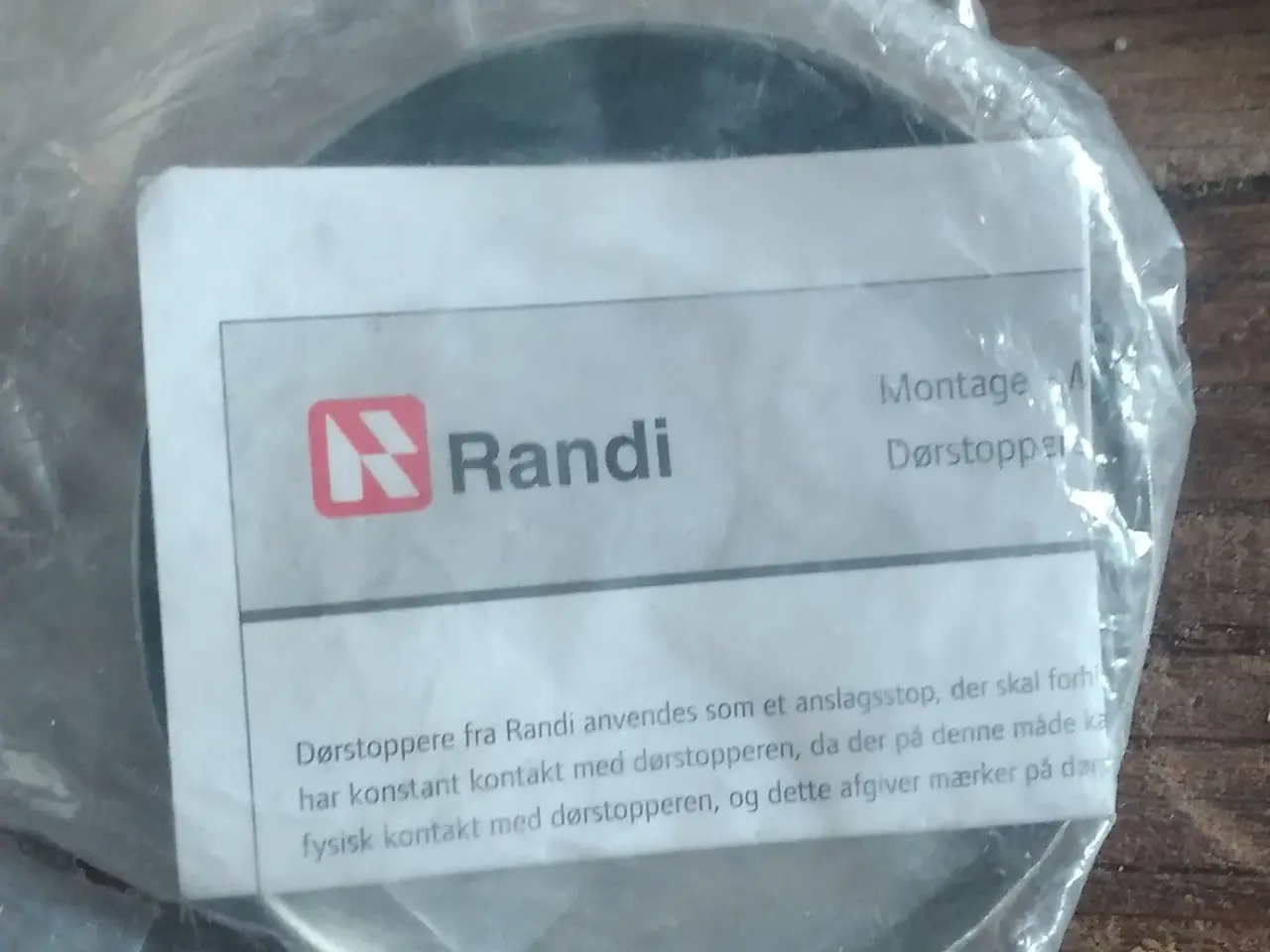 Billede 1 - Dørstopper børstet stål mrk.randi