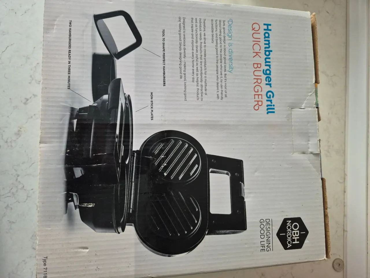 Billede 3 - OBH Nordica Quick Burger Hamburger Grill