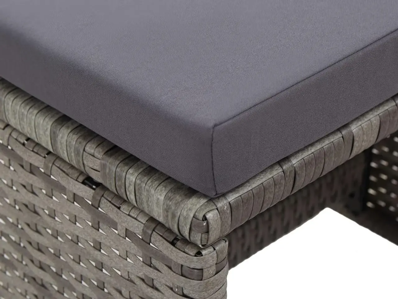 Billede 7 - Havetaburetter med hynder - 2 stk., polyrattan, antracitgrå