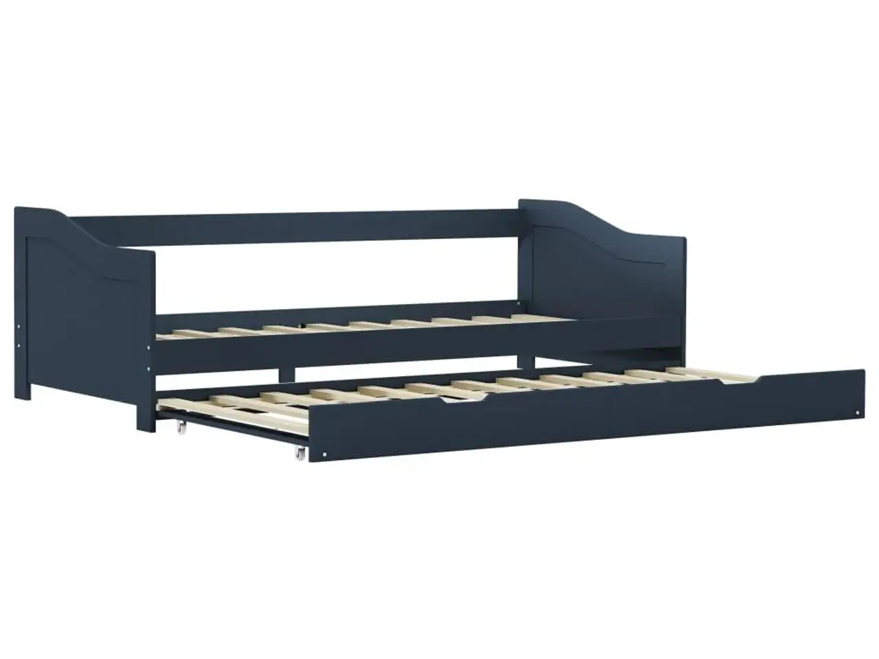 Billede 2 - Udtræksseng/daybed 90 × 200 cm i fyrretræ - grå
