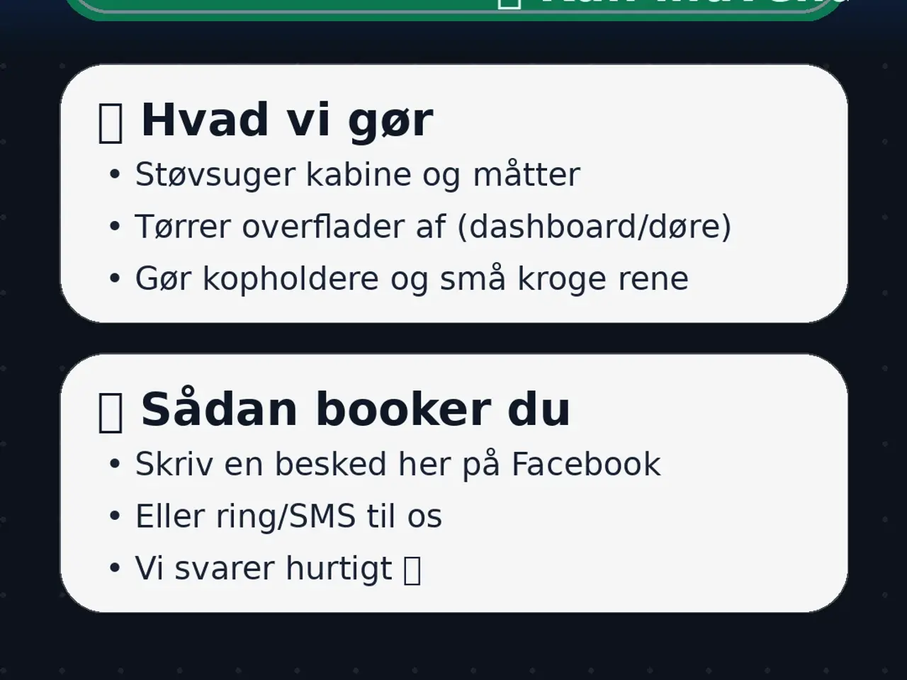 Billede 1 - Indvendig bil rengøring i Odense