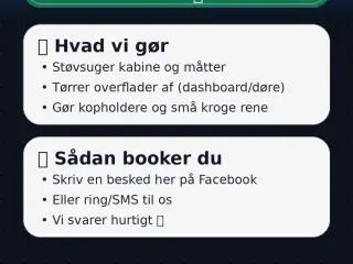 Indvendig bil rengøring i Odense