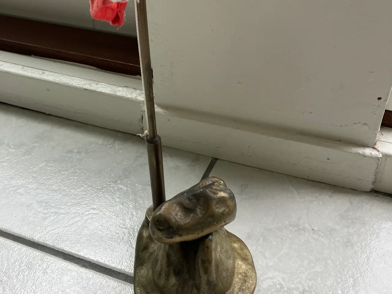 Billede 1 - Vintageflag -bord flagstang. 