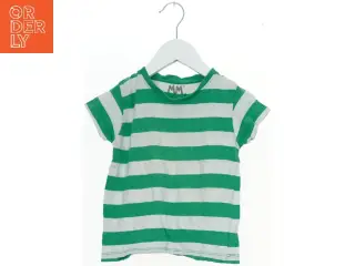 Grøn og hvid stribet T-shirt fra Mads & Mette (str. 98)