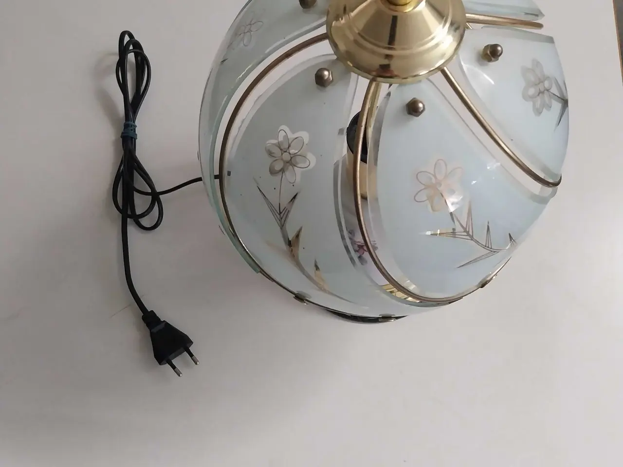 Billede 4 - Bordlampe glaslampe retro