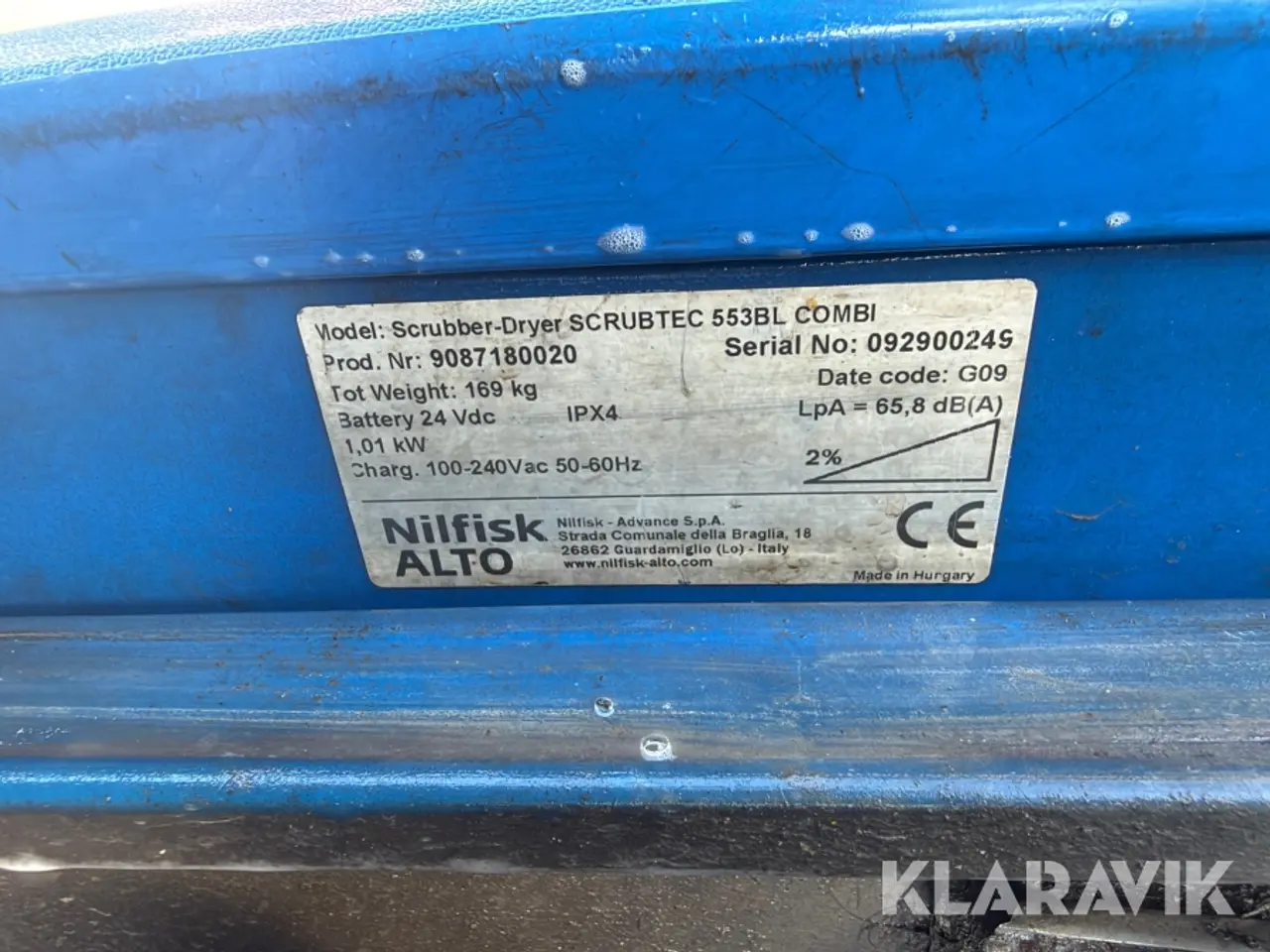 Billede 11 - Gulvvaskemaskine Nilfisk Alto Scrubtec 553 BL Combi