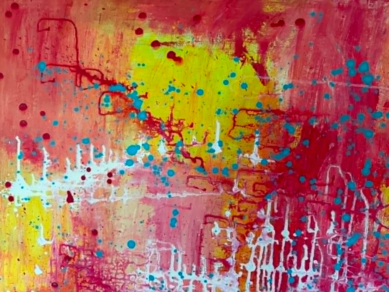 Billede 4 - Stort abstrakt maleri 150 x 100 cm –(pris ik fast)