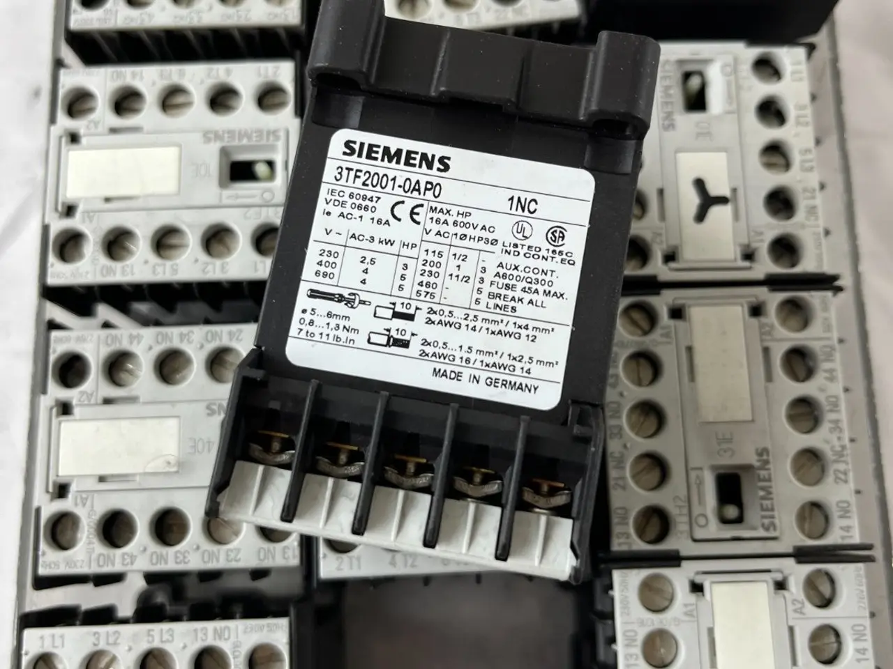 Billede 9 - Siemens SIRIUS kontaktor relæ parti 13pcs 3TF2001