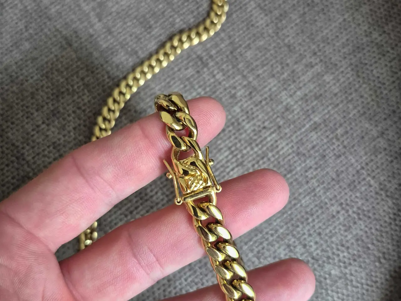 Billede 2 - Panserkæde, guld.