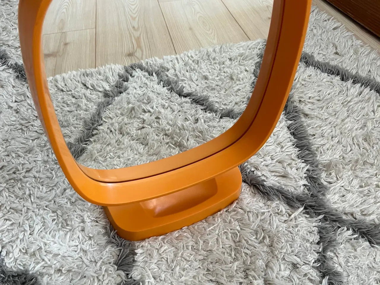 Billede 1 - Vintage orange makeupspejl fra 1970’erne 