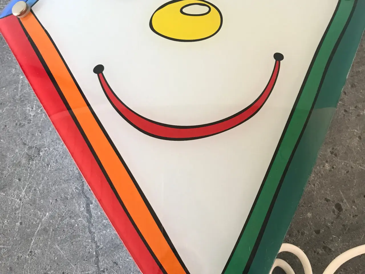 Billede 1 - Væglampe i glas, drage