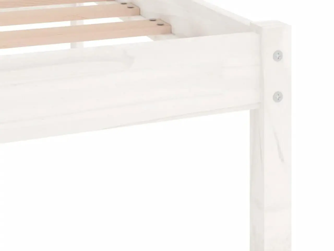 Billede 6 - Sengeramme 160 x 200 cm i massivt fyrretræ - hvid
