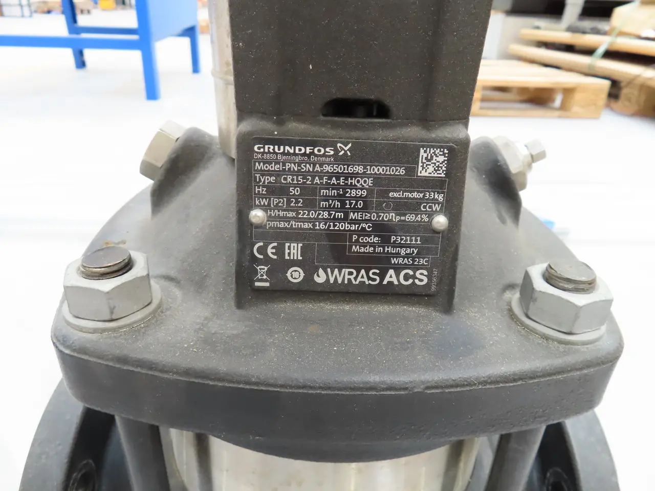 Billede 4 - Centrifugalpumpe GRUNDFOS PN-SN A-96501698-10001026
