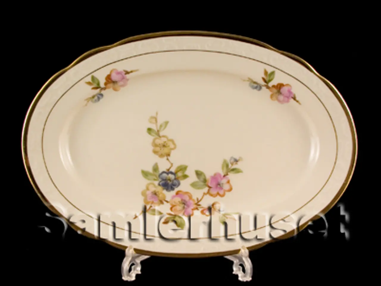 Billede 1 - Æbleblomst/Rosenborg Stegefad 28½x19½ cm.