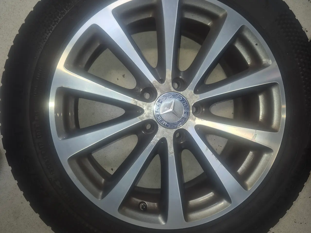Billede 5 - Mercedes 17" fælge m/ vinterdæk 225 55 17