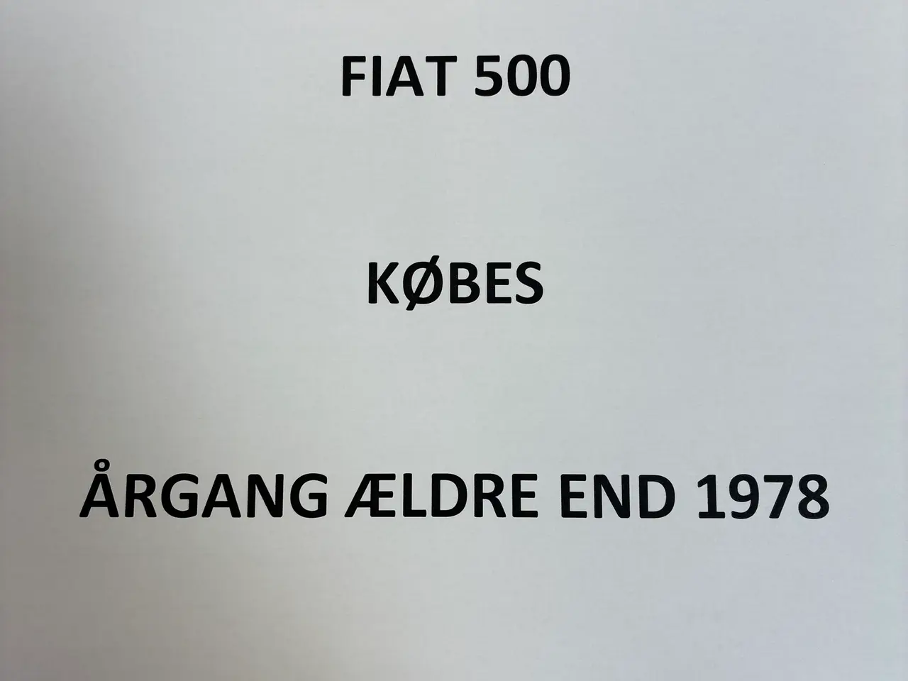 Billede 1 - Fiat 500 veteran købes 