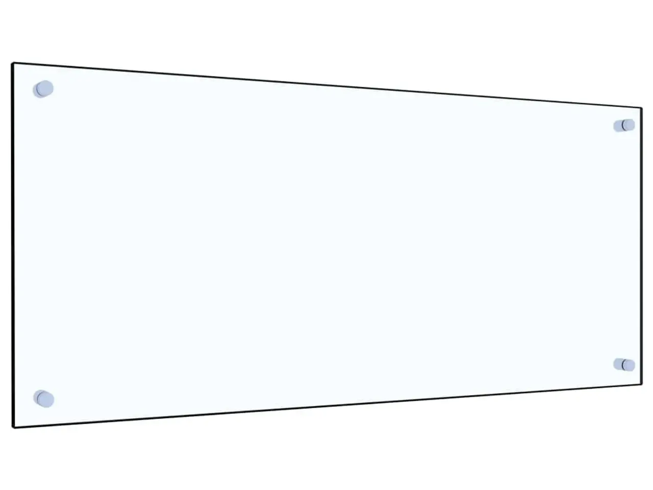 Billede 2 - Stænkplade 90x40 cm hærdet glas gennemsigtig