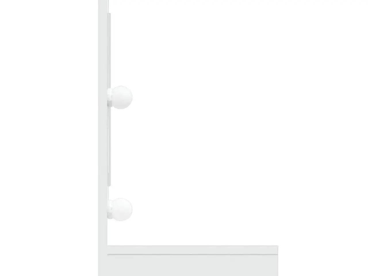 Billede 5 - Spejlskab med LED-lys - 90 × 31,5 × 62 cm, hvid