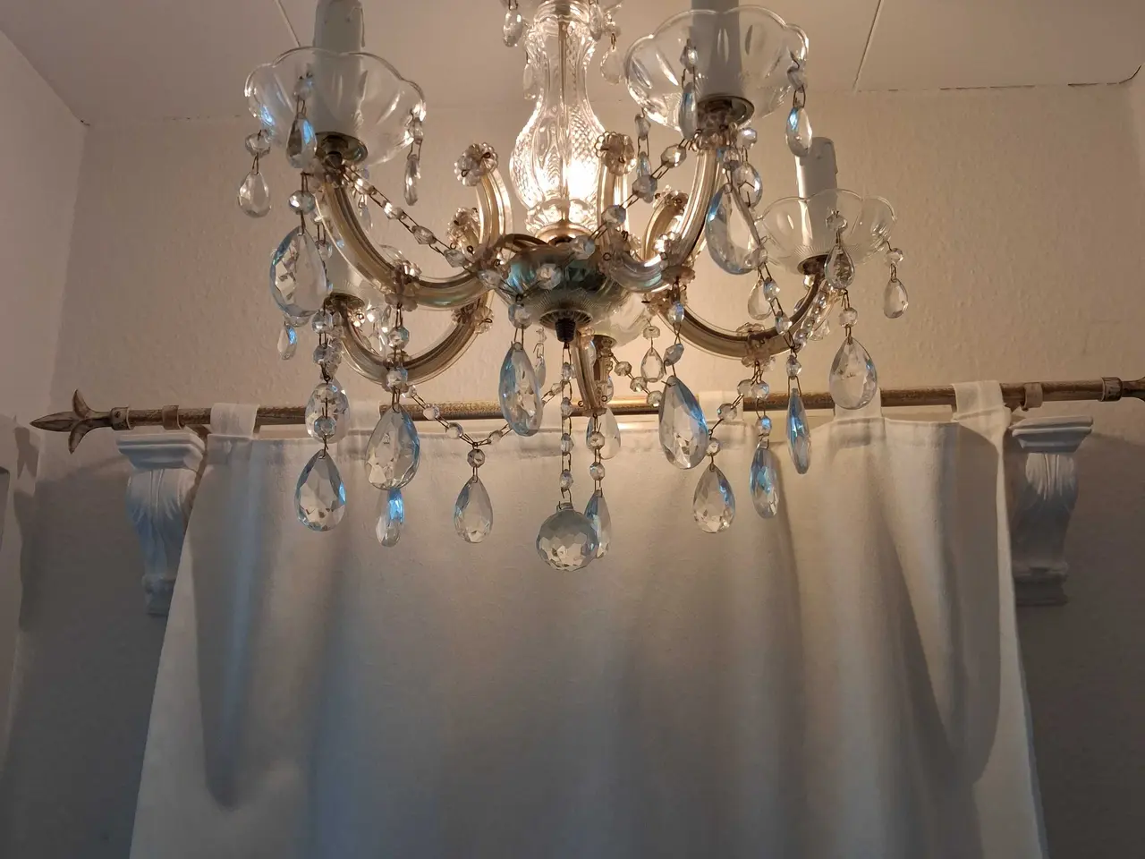 Billede 1 - Flot krystal lampe