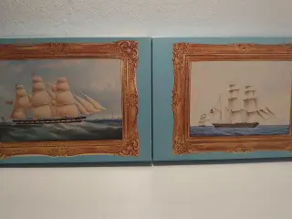 2 stk vintage puslespil fra Irma af sejlskibe.