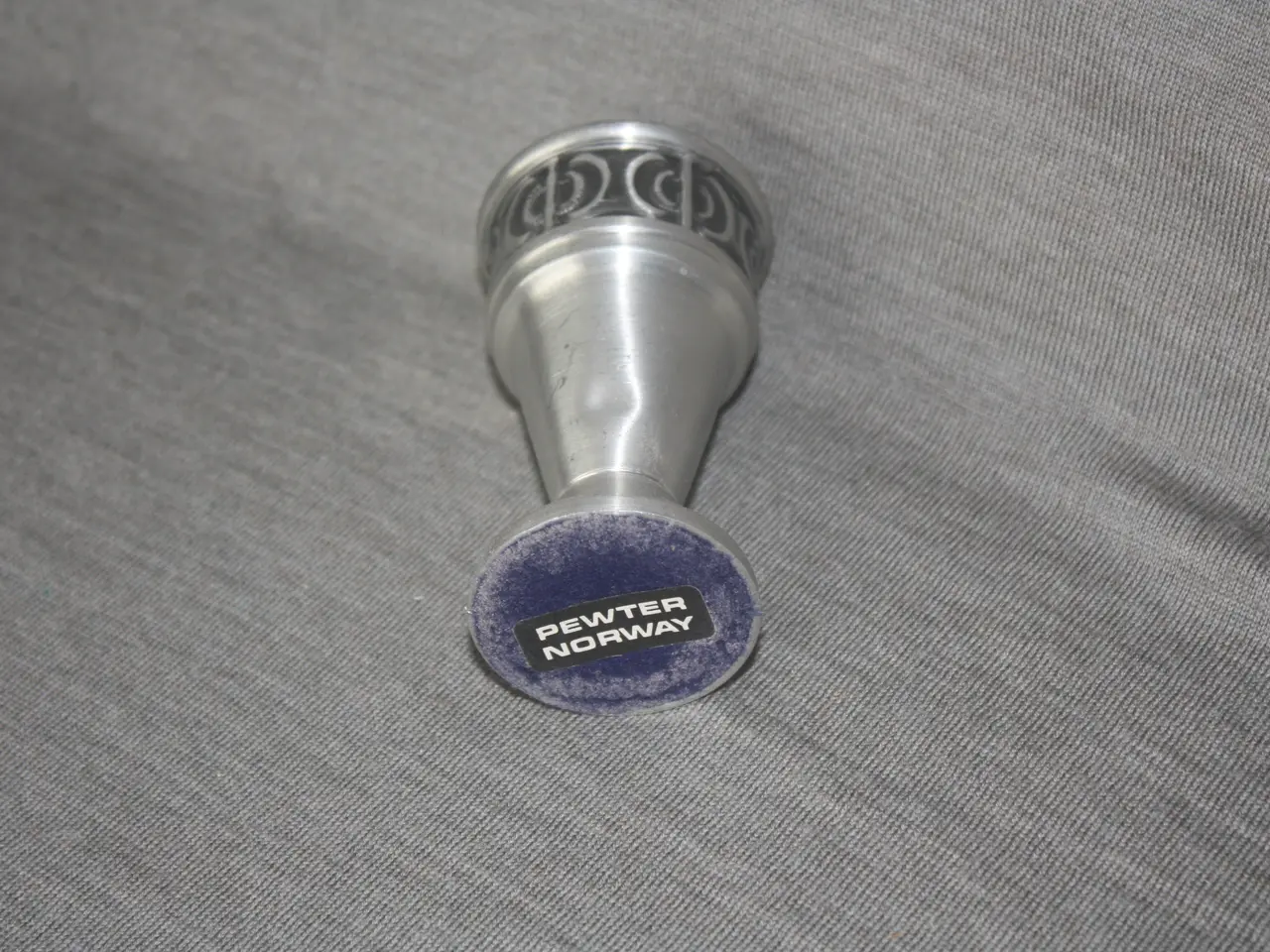 Billede 4 - Tin lysestage / fyrfadsstage Norway højde 9,5 cm